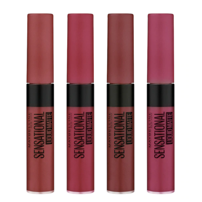 New York Pout & Play - Set of 4 Sensational Liquid Matte Lipsticks - 7ml each