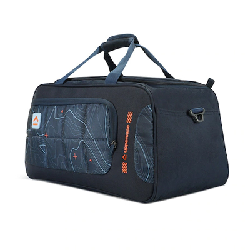 Blue Printed Travel Sustainable Duffel Bag