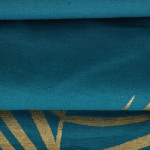 Blue & Gold-Toned Foil Printed Cotton Table Runners