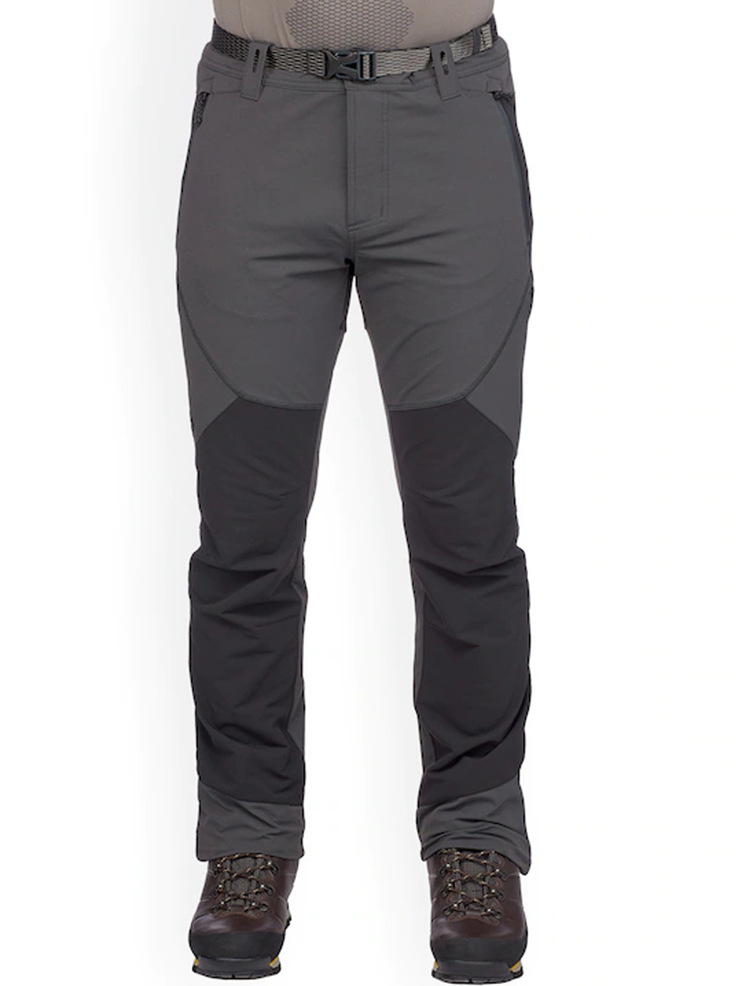 Men Charcoal Grey Mountain Trekking Trousers TREK 900