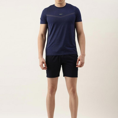 Men Navy Blue Lounge Shorts
