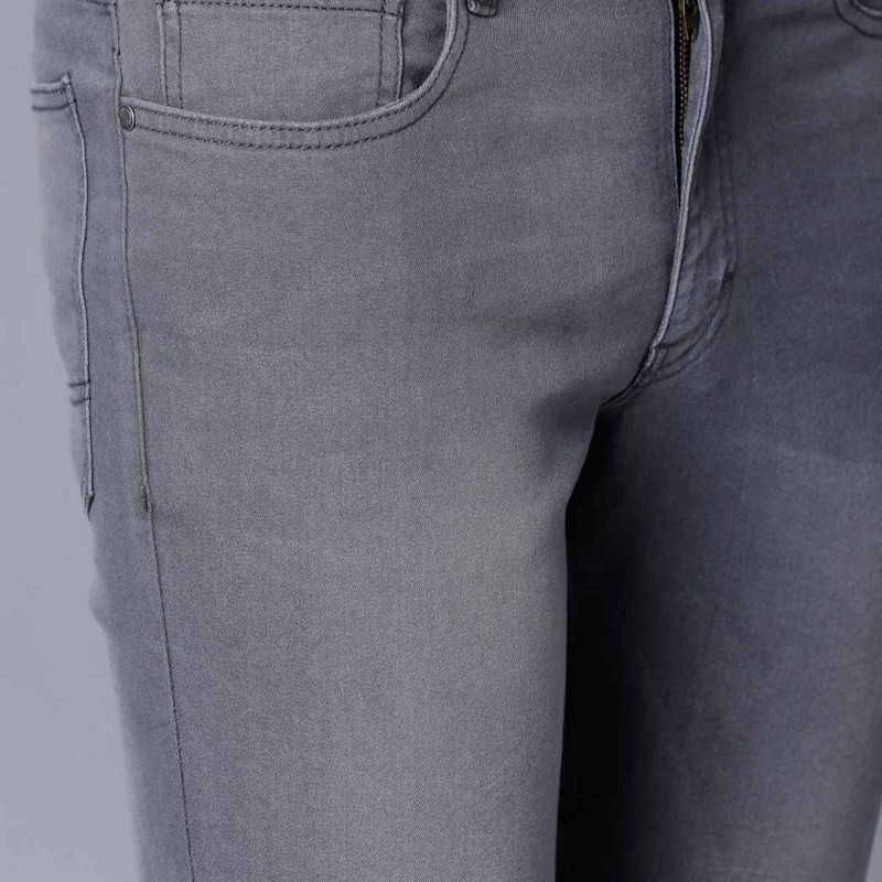 Men Grey Slim Fit Mid-Rise Clean Look Stretchable Jeans