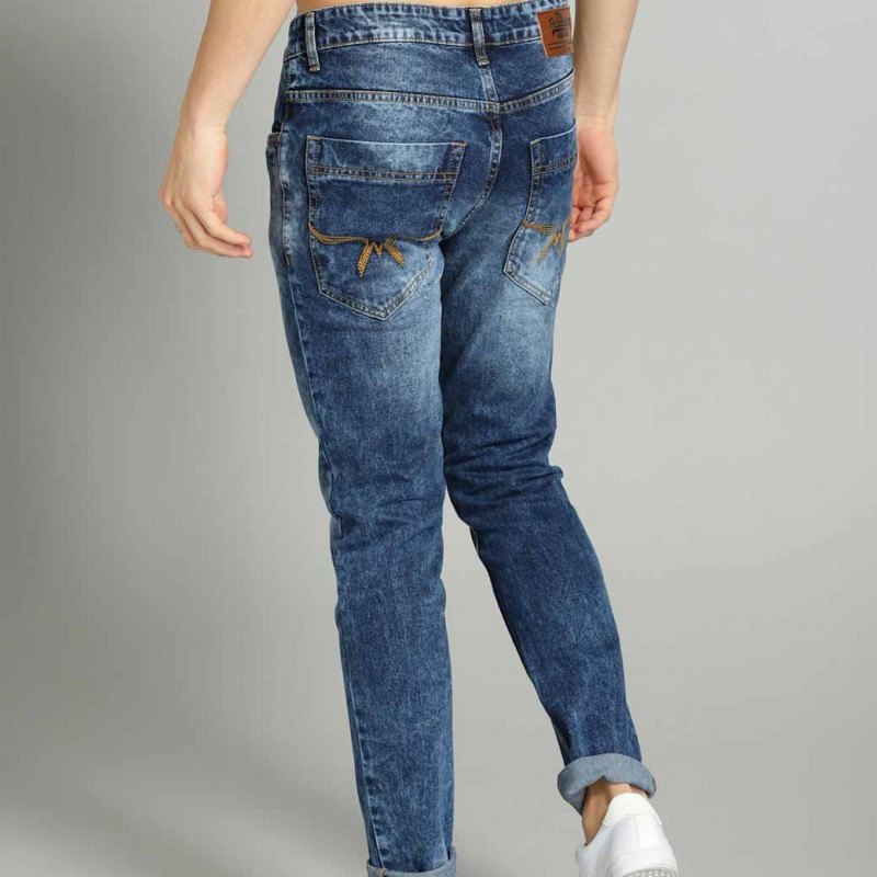 Men Blue Skinny Fit Mid-Rise Clean Look Stretchable Jeans
