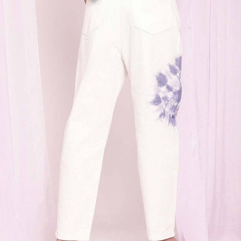 Women Off White High-Rise Jeans