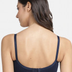 Navy Blue Solid Non-Wired Lightly Padded Maternity Sustainable Bra